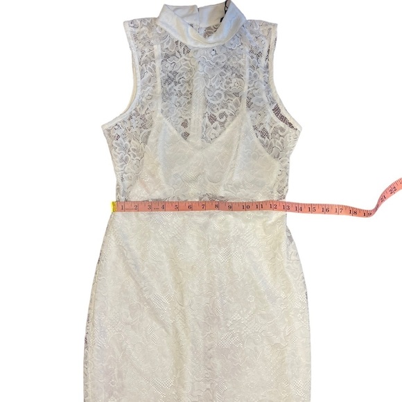 NBD Jules White Lace Sleeveless Mini Dress Women's Small NWT - Picture 13 of 13